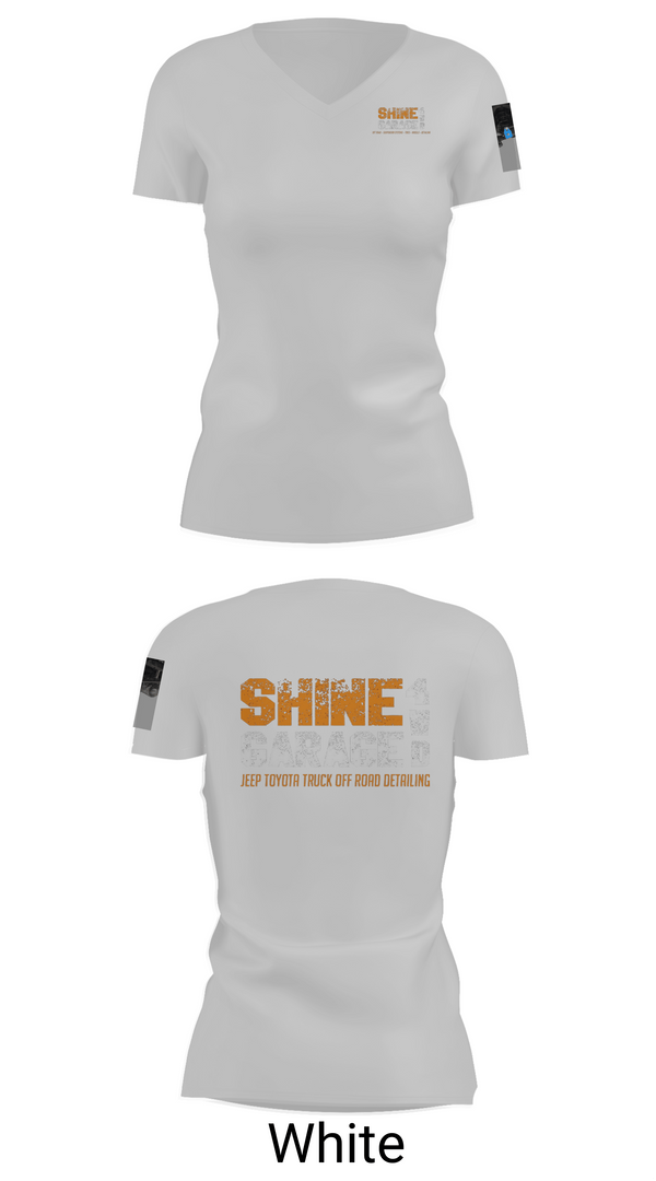 Womens Short Sleeve Vneck Shirt, Shine garage 4wd, , Teamtime, Team time, sublimation, custom sports apparel, team uniforms, spirit wear, spiritwear, sports uniforms, custom shirts, team store, custom team store, fundraiser sports, apparel fundraiser