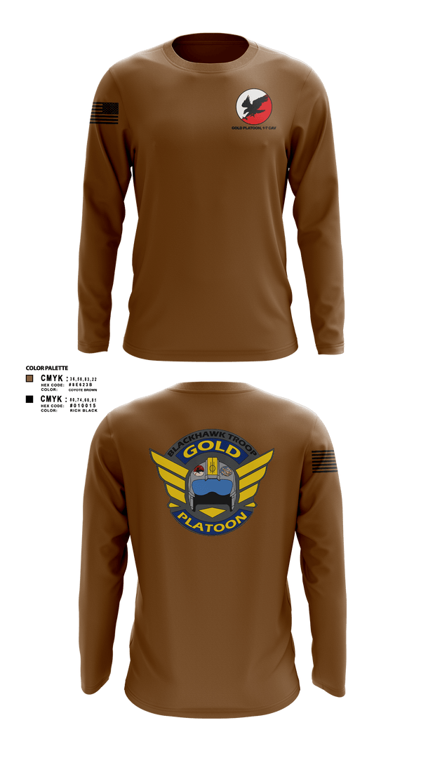 Long Sleeve Performance Shirt, 1/7 CAV, Army, Teamtime, Team time, sublimation, custom sports apparel, team uniforms, spirit wear, spiritwear, sports uniforms, custom shirts, team store, custom team store, fundraiser sports, apparel fundraiser