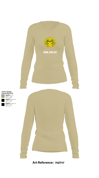 82nd ABN div 27277732 Women's Long Sleeve V-neck Shirt - 82