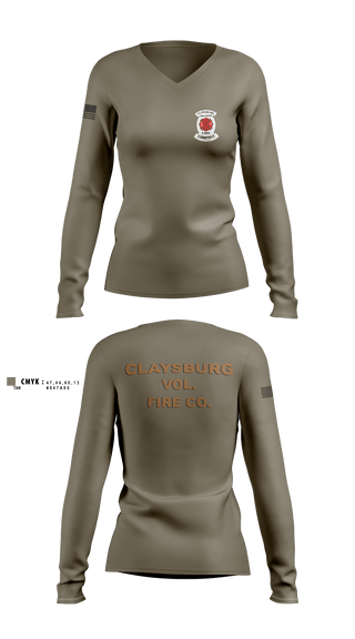 Womens Long Sleeve Vneck Shirt, CVFC, , Teamtime, Team time, sublimation, custom sports apparel, team uniforms, spirit wear, spiritwear, sports uniforms, custom shirts, team store, custom team store, fundraiser sports, apparel fundraiser