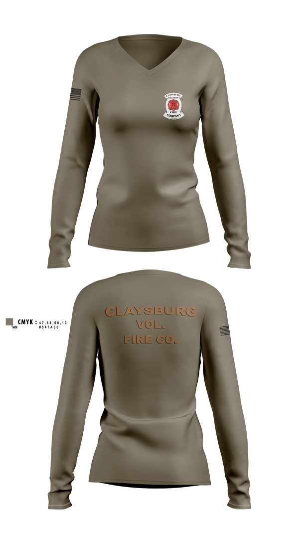 Womens Long Sleeve Vneck Shirt, CVFC, , Teamtime, Team time, sublimation, custom sports apparel, team uniforms, spirit wear, spiritwear, sports uniforms, custom shirts, team store, custom team store, fundraiser sports, apparel fundraiser