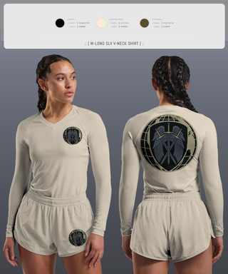 Womens Long Sleeve Vneck Shirt, Overwatch Defense International, , Teamtime, Team time, sublimation, custom sports apparel, team uniforms, spirit wear, spiritwear, sports uniforms, custom shirts, team store, custom team store, fundraiser sports, apparel fundraiser