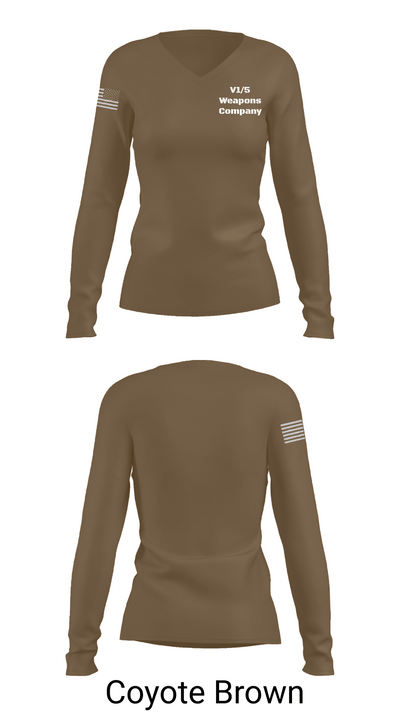 V1/5 Weapons Company 31804470 Women's Long Sleeve V-neck Shirt - 17