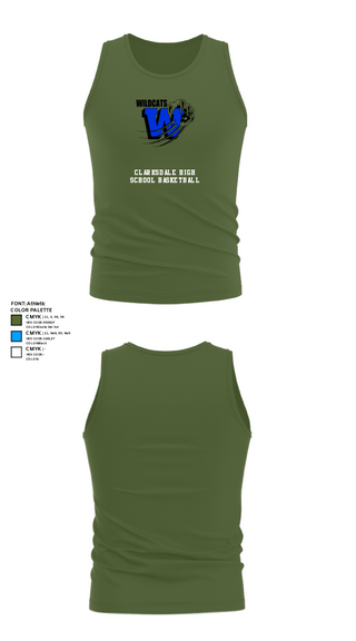 Tank Top, Clarksdale High School Basketball, Men's Basketball, Teamtime, Team time, sublimation, custom sports apparel, team uniforms, spirit wear, spiritwear, sports uniforms, custom shirts, team store, custom team store, fundraiser sports, apparel fundraiser