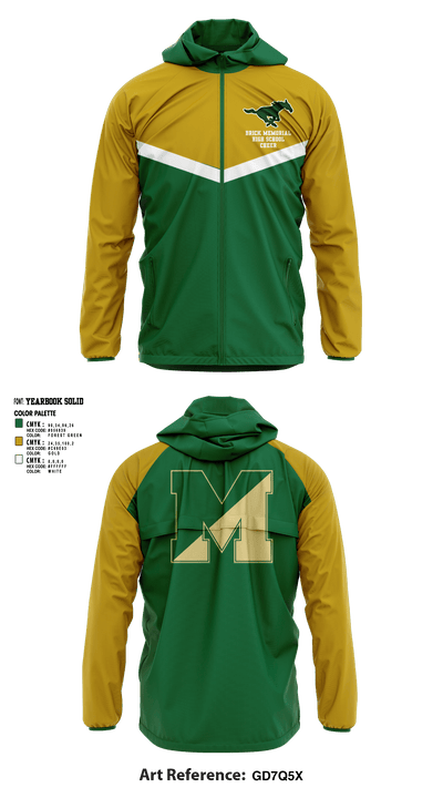 Brick Memorial High School Cheer 20877366 Windbreaker - 1