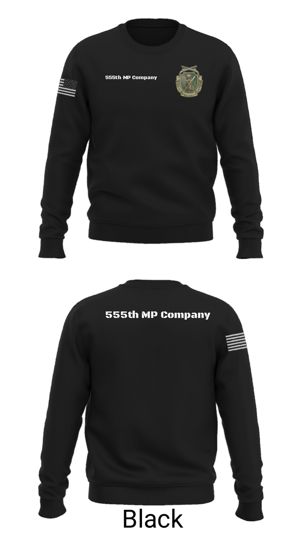 Crew Neck Sweatshirt, 555th MP Company, Army, Teamtime, Team time, sublimation, custom sports apparel, team uniforms, spirit wear, spiritwear, sports uniforms, custom shirts, team store, custom team store, fundraiser sports, apparel fundraiser