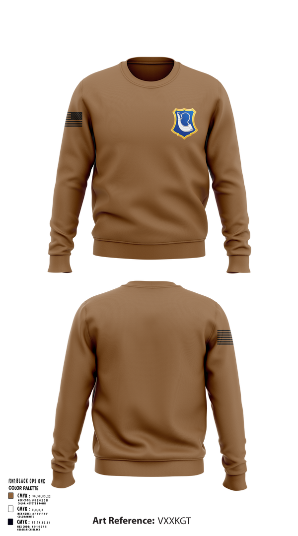 Crew Neck Sweatshirt, C-Co. 1-181st, National Guard, Teamtime, Team time, sublimation, custom sports apparel, team uniforms, spirit wear, spiritwear, sports uniforms, custom shirts, team store, custom team store, fundraiser sports, apparel fundraiser