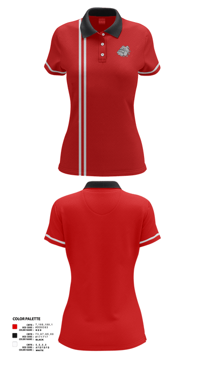 vWyandotte High School Bowling 95390807 Women's Short Sleeve Performance Polo  - 40