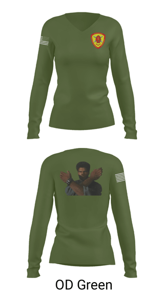 Women's Long Sleeve Vneck Shirt, 10th Marine Regiment, Marines, Teamtime, Team time, sublimation, custom sports apparel, team uniforms, spirit wear, spiritwear, sports uniforms, custom shirts, team store, custom team store, fundraiser sports, apparel fundraiser