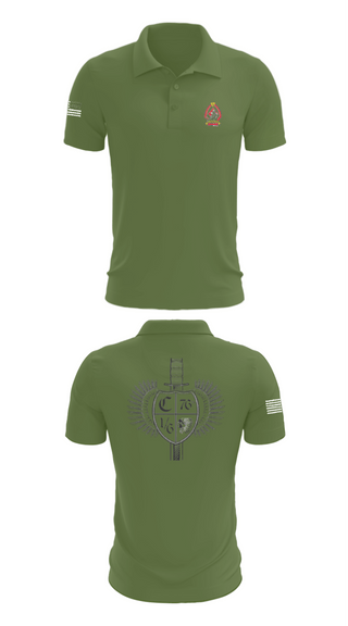 Short Sleeve Performance Polo, 1/6 Charlie company, , Teamtime, Team time, sublimation, custom sports apparel, team uniforms, spirit wear, spiritwear, sports uniforms, custom shirts, team store, custom team store, fundraiser sports, apparel fundraiser