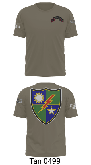 Old School Cotton Feel Shirt, 75th Ranger Regiment, Army, Teamtime, Team time, sublimation, custom sports apparel, team uniforms, spirit wear, spiritwear, sports uniforms, custom shirts, team store, custom team store, fundraiser sports, apparel fundraiser