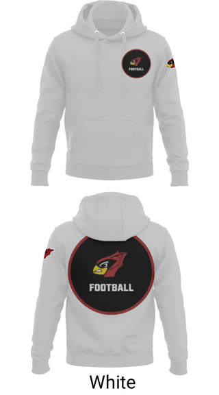Hoodie, Del valle cardinals, Football, Teamtime, Team time, sublimation, custom sports apparel, team uniforms, spirit wear, spiritwear, sports uniforms, custom shirts, team store, custom team store, fundraiser sports, apparel fundraiser