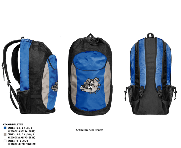 Gear Bag, Durham School of the Arts Bulldogs Basketball, Men's Basketball, Teamtime, Team time, sublimation, custom sports apparel, team uniforms, spirit wear, spiritwear, sports uniforms, custom shirts, team store, custom team store, fundraiser sports, apparel fundraiser