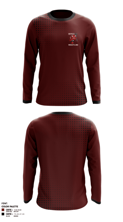 Devils 6525304 Long Sleeve Rash Guard Shirt - 1