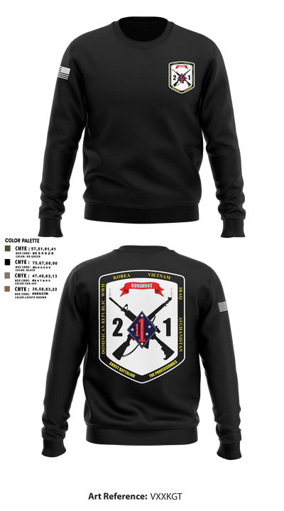 2nd Battalion, 1st Marine Regiment 96823879 Crew Neck Sweatshirt - 103