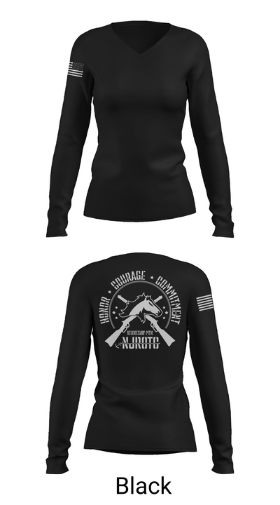 Kennesaw Mountain NJROTC 60987688 Women's Long Sleeve V-neck Shirt - 35