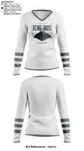 Coastal Academy High School Cheer 84548138 Women's Long Sleeve V-neck Shirt - 45