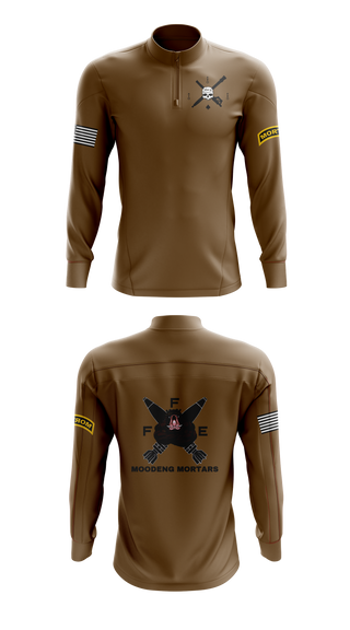 Quarter Zip Jacket, Black Foot Troop, 2-13 Cavalry, Army, Teamtime, Team time, sublimation, custom sports apparel, team uniforms, spirit wear, spiritwear, sports uniforms, custom shirts, team store, custom team store, fundraiser sports, apparel fundraiser