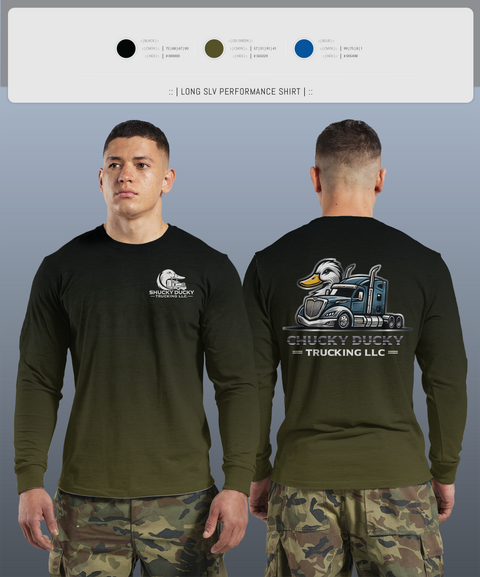 Long Sleeve Performance Shirt, Shucky Ducky Trucking, , Teamtime, Team time, sublimation, custom sports apparel, team uniforms, spirit wear, spiritwear, sports uniforms, custom shirts, team store, custom team store, fundraiser sports, apparel fundraiser