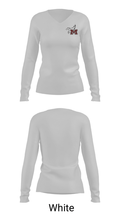 Maryvale flyer 76494799 Women's Long Sleeve V-neck Shirt - 16