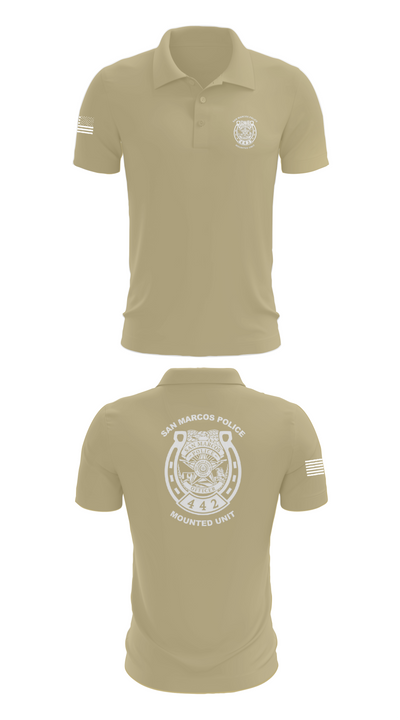 San Marcos Police Mounted Unit 48191371 Short Sleeve Performance Polo - 83