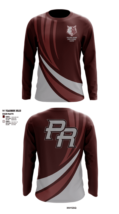 Prairie Ridge High School Dance 12250587 Long Sleeve Performance Shirt - 1