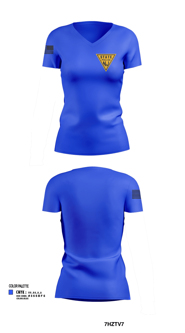 Womens Short Sleeve Vneck Shirt, New Jersey state police, , Teamtime, Team time, sublimation, custom sports apparel, team uniforms, spirit wear, spiritwear, sports uniforms, custom shirts, team store, custom team store, fundraiser sports, apparel fundraiser
