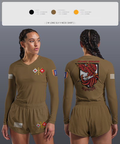 USANEC-WALKER 77645089 Women's Long Sleeve V-neck Shirt -1 5