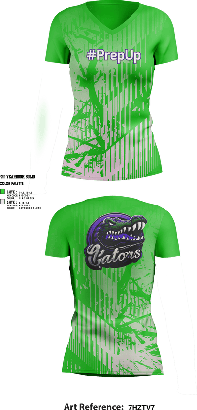 Gator Prep 26603378 Women's Short Sleeve V-neck Shirt - 1