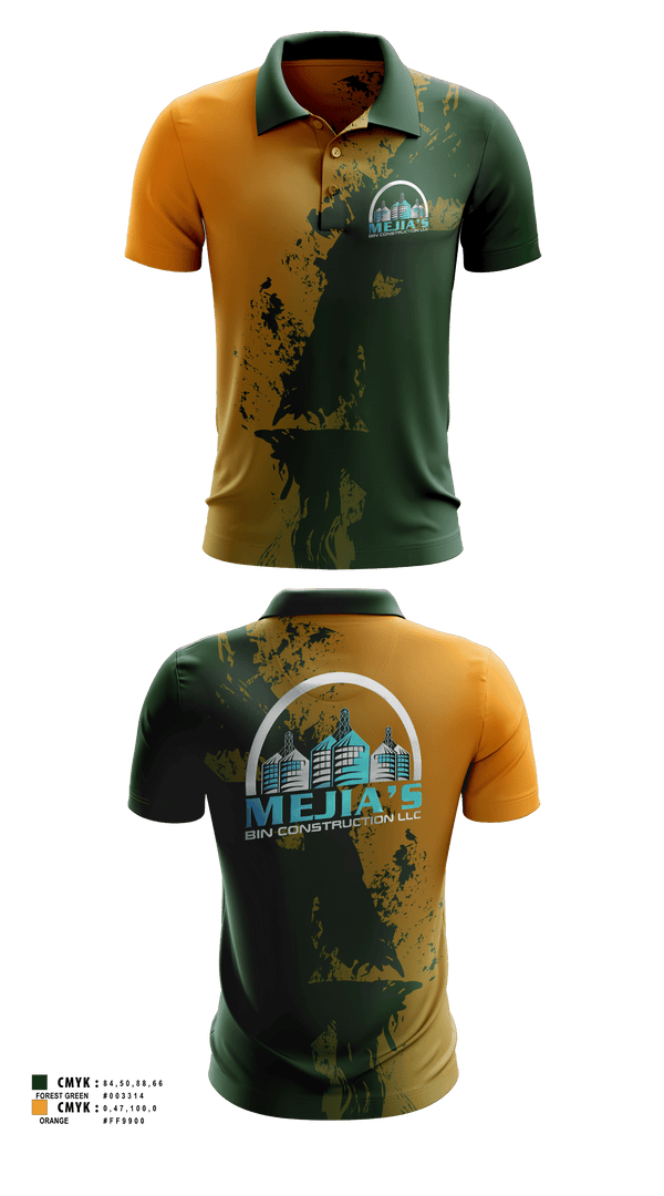 Short Sleeve Performance Polo, Mejia’s Bin Construction LLC, , Teamtime, Team time, sublimation, custom sports apparel, team uniforms, spirit wear, spiritwear, sports uniforms, custom shirts, team store, custom team store, fundraiser sports, apparel fundraiser