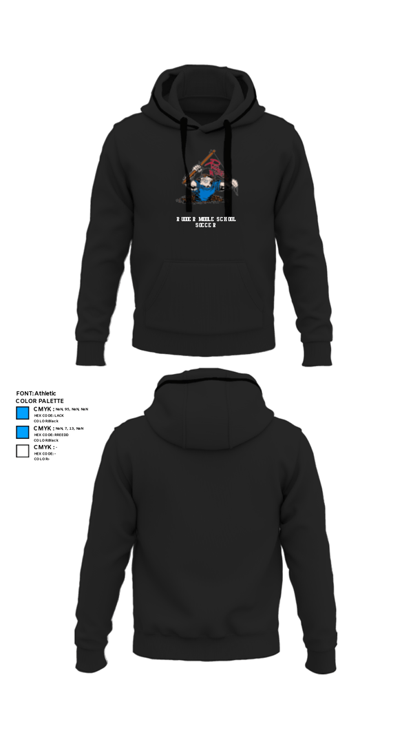 Hoodie, Rudder Middle School Soccer, Men's Soccer, Teamtime, Team time, sublimation, custom sports apparel, team uniforms, spirit wear, spiritwear, sports uniforms, custom shirts, team store, custom team store, fundraiser sports, apparel fundraiser