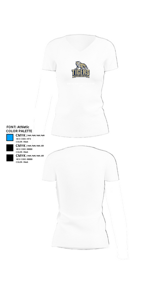 Womens Short Sleeve Vneck Shirt, Douglas County High School Golf, Golf, Teamtime, Team time, sublimation, custom sports apparel, team uniforms, spirit wear, spiritwear, sports uniforms, custom shirts, team store, custom team store, fundraiser sports, apparel fundraiser