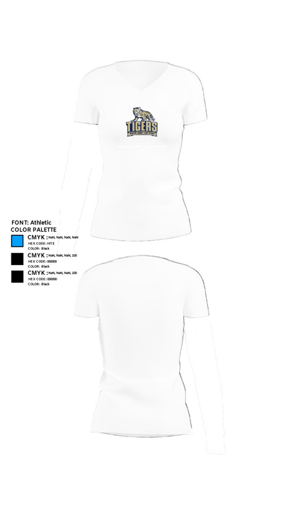 Douglas County High School Golf 70822223 Women's Short Sleeve V-neck Shirt - 18