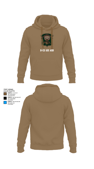 Hoodie, B-Co 122 ASB, Army, Teamtime, Team time, sublimation, custom sports apparel, team uniforms, spirit wear, spiritwear, sports uniforms, custom shirts, team store, custom team store, fundraiser sports, apparel fundraiser