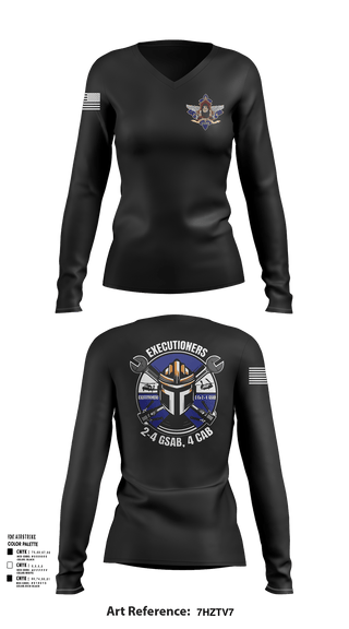Womens Long Sleeve Vneck Shirt, E 2-4 GSAB, Army, Teamtime, Team time, sublimation, custom sports apparel, team uniforms, spirit wear, spiritwear, sports uniforms, custom shirts, team store, custom team store, fundraiser sports, apparel fundraiser
