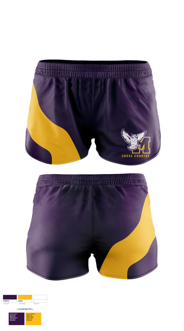 Womens Shorts, Monticello High School Cross Country, Cross Country, Teamtime, Team time, sublimation, custom sports apparel, team uniforms, spirit wear, spiritwear, sports uniforms, custom shirts, team store, custom team store, fundraiser sports, apparel fundraiser