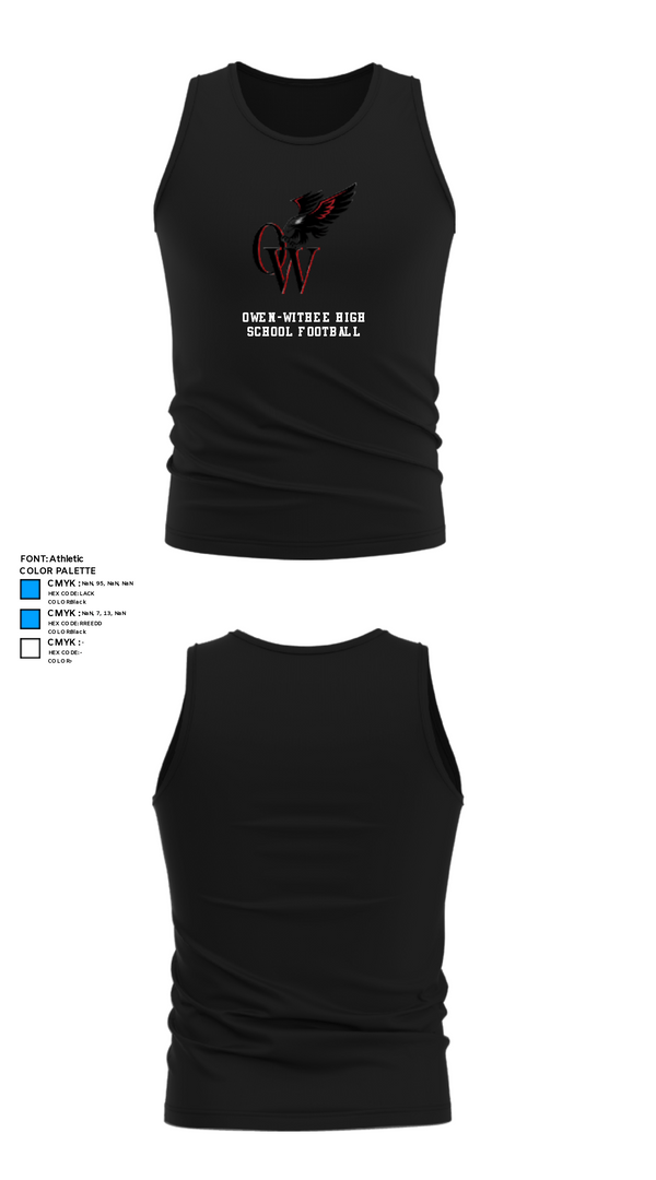 Tank Top, Owen-Withee High School Football, Football, Teamtime, Team time, sublimation, custom sports apparel, team uniforms, spirit wear, spiritwear, sports uniforms, custom shirts, team store, custom team store, fundraiser sports, apparel fundraiser