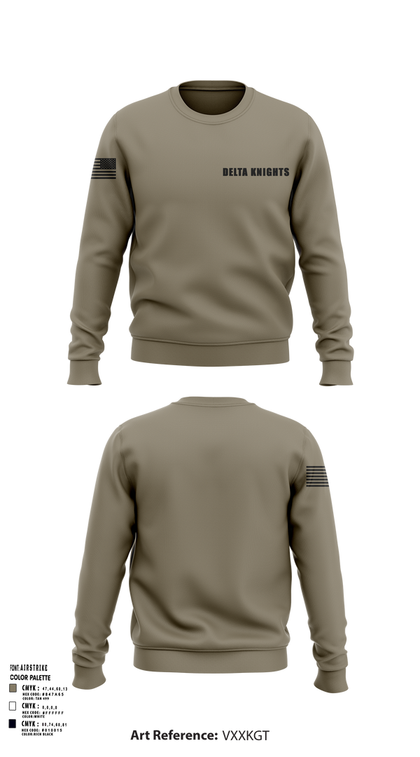 Crew Neck Sweatshirt, Delta Knights, , Teamtime, Team time, sublimation, custom sports apparel, team uniforms, spirit wear, spiritwear, sports uniforms, custom shirts, team store, custom team store, fundraiser sports, apparel fundraiser