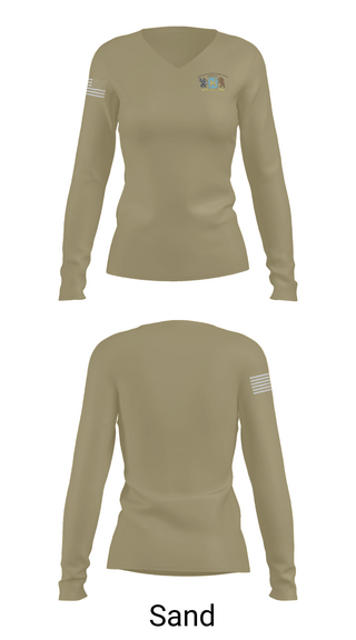 Womens Long Sleeve Vneck Shirt, 250th Military Intelligence Battalion, National Guard, Teamtime, Team time, sublimation, custom sports apparel, team uniforms, spirit wear, spiritwear, sports uniforms, custom shirts, team store, custom team store, fundraiser sports, apparel fundraiser