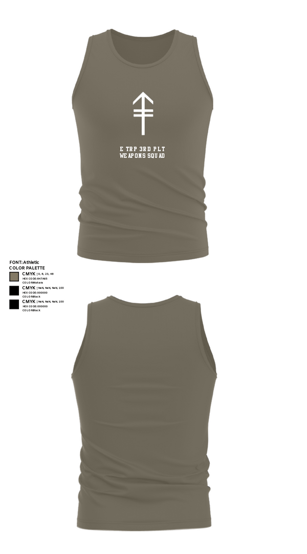 Tank Top, 2/2 3rd PLT Weapon SquadE TRP 3RD PLT WEAPONS SQUAD, Army, Teamtime, Team time, sublimation, custom sports apparel, team uniforms, spirit wear, spiritwear, sports uniforms, custom shirts, team store, custom team store, fundraiser sports, apparel fundraiser