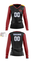 Yakima Valley College Volleyball 59541208 Women's Long Sleeve V-neck Shirt - 40