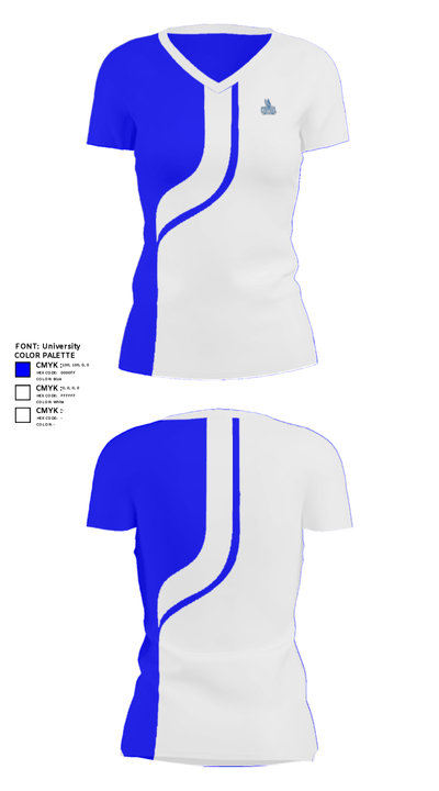 Central High School Baseball 17312070 Women's Short Sleeve V-neck Shirt - 32