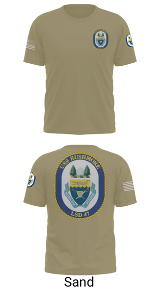 Old School Cotton Feel Shirt, USS RUSHMORE, Navy, Teamtime, Team time, sublimation, custom sports apparel, team uniforms, spirit wear, spiritwear, sports uniforms, custom shirts, team store, custom team store, fundraiser sports, apparel fundraiser