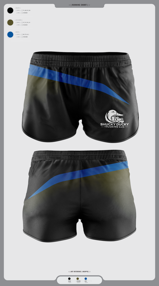 Womens Shorts, Shucky Ducky Trucking, , Teamtime, Team time, sublimation, custom sports apparel, team uniforms, spirit wear, spiritwear, sports uniforms, custom shirts, team store, custom team store, fundraiser sports, apparel fundraiser