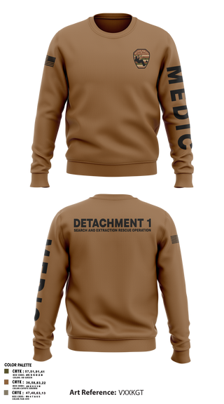 Crew Neck Sweatshirt, Detachment 1, Air Force, Teamtime, Team time, sublimation, custom sports apparel, team uniforms, spirit wear, spiritwear, sports uniforms, custom shirts, team store, custom team store, fundraiser sports, apparel fundraiser