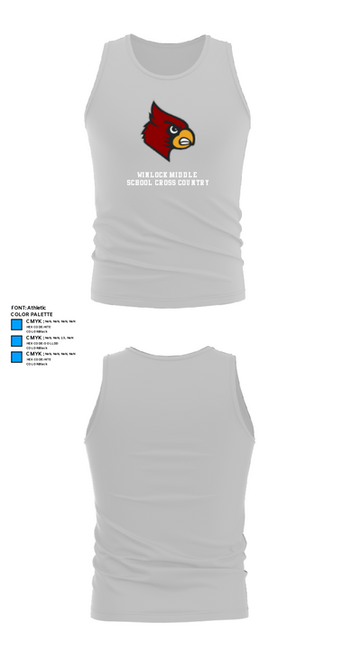 Winlock Middle School Cross Country 67642517 Tank Top - 13