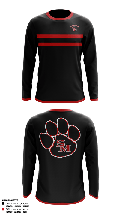 South Mecklenburg High School Golf 87144486 Long Sleeve Performance Shirt - 1