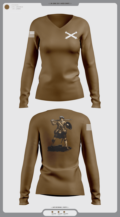 B BRTY 119th FA 54771555 Women's Long Sleeve V-neck Shirt - 1