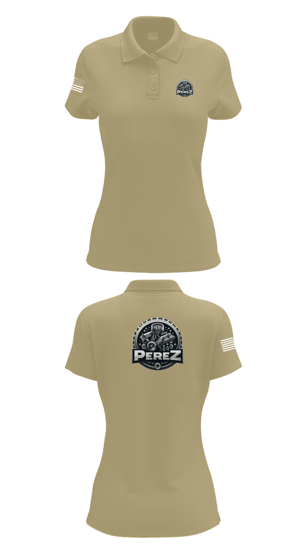 Womens Short Sleeve Performance Polo, PÉREZ MOTORS, , Teamtime, Team time, sublimation, custom sports apparel, team uniforms, spirit wear, spiritwear, sports uniforms, custom shirts, team store, custom team store, fundraiser sports, apparel fundraiser
