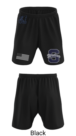 Athletic Shorts With Pockets, Shawnee Middle School Cheer, Cheer, Teamtime, Team time, sublimation, custom sports apparel, team uniforms, spirit wear, spiritwear, sports uniforms, custom shirts, team store, custom team store, fundraiser sports, apparel fundraiser